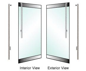 CRL Brushed Stainless Left Hand Reverse Glass Mount 170 Series "JS" Exterior Dummy Handle