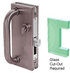 CRL 4"x10" Non-Handed Duranodic Bronze Finish Center Lock with Hook Throw Deadlock Latch