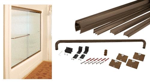 CRL Oil Rubbed Bronze Cottage DK Series Sliding Shower Door Kit  60" x 72" with Metal Jambs for 1/4" Glass