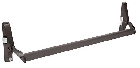 CRL Dark Bronze Cross Bar Panic Exit Device - Left Hand - Reverse Bevel Rim