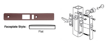 CRL Dark Bronze Finish Flat Faceplate for DL2140 Series Deadlatch Lock