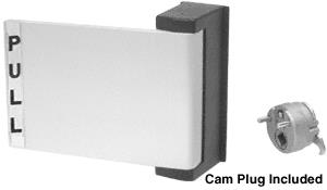 CRL Satin Aluminum Finish Universal Push-Pull Paddle Handle<BR>Pull To Left