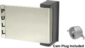 CRL Brushed Nickel Finish Universal Push-Pull Paddle Handle<BR>Pull To Left