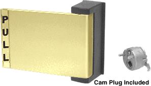CRL Polished Brass Finish Universal Push-Pull Paddle Handle<BR>Pull To Left