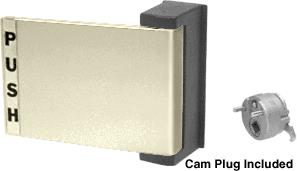 CRL Brushed Nickel Finish Universal Push-Pull Paddle Handle - Push to Left