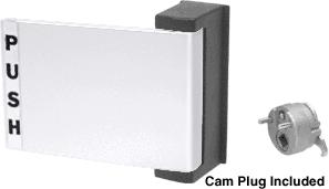 CRL Satin Chrome Finish Universal Push-Pull Paddle Handle - Push to Left