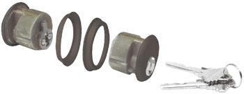 CRL Bronze Finish Double Mortise Cylinder - Yale "8" Keyway - Keyed Alike