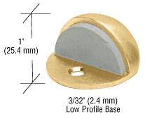 CRL Polished Brass finish  Zinc Diecast Floor Mounted Low Profile 3/32" Base Dome Stop