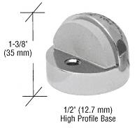 CRL Satin Chrome Finish Zinc Diecast Floor Mounted High Profile 1/2" Base Dome Stops