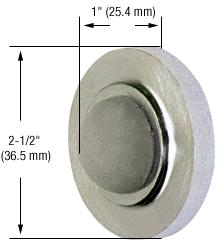 CRL Satin Chrome Finish Wall Mounted Convex Type Door Stop