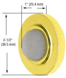 CRL Polished Brass Finish Wall Mounted Convex Type Door Stop