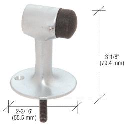CRL Satin Chrome Finish Floor Mounted Heavy Duty Door Stop