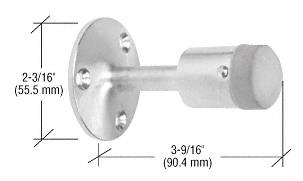 CRL Satin Chrome Wall Mounted Heavy-Duty Door Stop