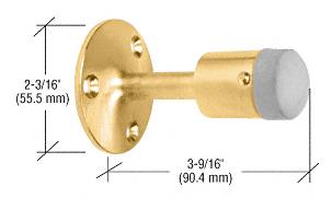 CRL Polished Brass Wall Mounted Heavy-Duty Door Stop