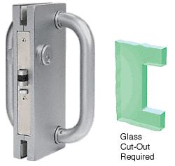 CRL 4"x10" RH / LHR Brushed Stainless Finish Center Lock with Deadlatch