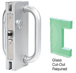 CRL 4"x10" RH / LHR Satin Chrome Finish Center Lock with Deadlatch