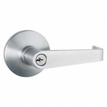 CRL Satin Anodized Keyed Lever Trim for DL950 Series Push-Pad Rim Panic Exit Devices - Keyed Differently