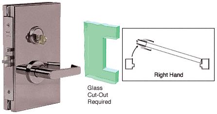 CRL 6"x10" RH Duranodic Bronze Finish Center Lock with Deadlatch in Passage Lock Function