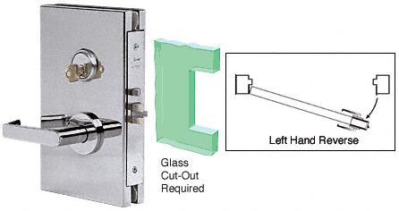 CRL 6" x 10" LHR Brushed Stainless  Center Locks  and Glass Keepers