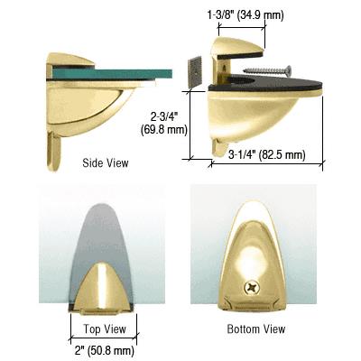 CRL Brass Heavy-Duty Adjustable Shelf Bracket