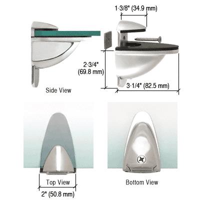 CRL Chrome Heavy-Duty Adjustable Shelf Bracket