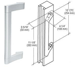CRL Satin Anodized Finish Extruded Aluminum Pull Handle