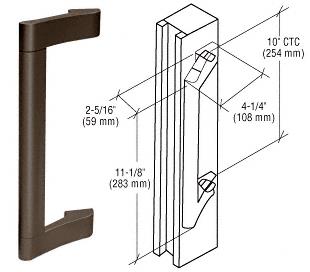 CRL Duranodic Bronze Finish Extruded Aluminum Pull Handle