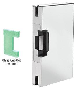 CRL 6"x10" RH/LHR Polished Stainless Finish Custom Center Lock Glass Keeper With Deadlatch Electric Strike