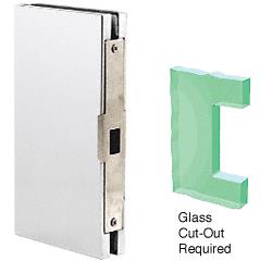 CRL 4"x10" Satin Chrome Finish Center Lock Glass Keeper