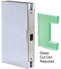 CRL 6" x 10" Brushed Stainless Finish Center Lock Glass Keeper