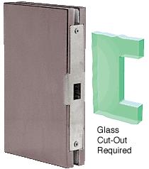CRL 6" x 10" Duranodic Bronze Finish Center Lock Glass Keeper