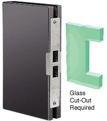 CRL 6" x 10" Duranodic Bronze Finish Center "Entrance" Lock Glass Keeper