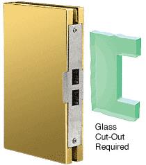 CRL 6" x 10" Polished Brass Finish Center "Entrance" Lock Glass Keeper