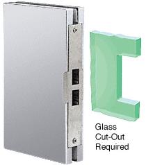 CRL 6" x 10" Polished Stainless Finish Center "Entrance" Lock Glass Keeper