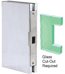CRL 6" x 10" Polished Stainless Finish Center Lock Glass Keeper