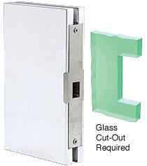 CRL 6" x 10" Satin Chrome Finish Center Lock Glass Keeper