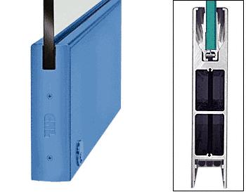 CRL Custom Painted 10" Square Door Rail With Lock for 3/4" Glass - Custom Length