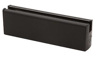 CRL Black Low Profile Door Rail Without Lock - 8" Patch