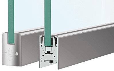 CRL Brushed Stainless Custom Length Low Profile Door Rail
