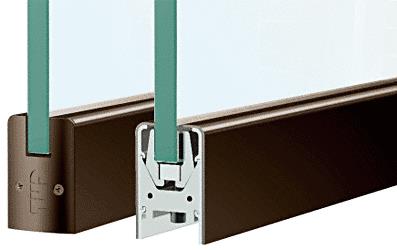 CRL Dark Bronze Anodized 35-3/4" Low Profile Door Rail