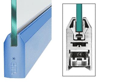 CRL Custom Painted 4" Tapered Door Rail Without Lock for 3/4" Glass - Custom Length