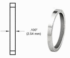 CRL Polished Stainless .100" Straight Cylinder Ring