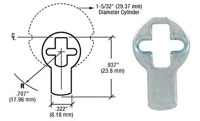 CRL Cylinder Cam for Use With DRA Series Mortise Cylinder