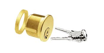 CRL Polished Brass Mortise Keyed Cylinder