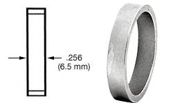 CRL Clear Anodized .256" Straight Cylinder Ring