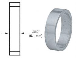 CRL Brushed Stainless .360" Straight Cylinder Ring