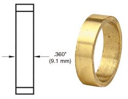 CRL Polished Brass .360" Straight Cylinder Ring