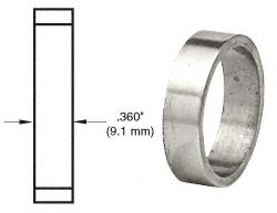 CRL Polished Stainless .360" Straight Cylinder Ring