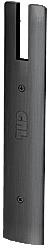 CRL Black End Cap for 1/2" Glass 10" Square Wedge-Lock Door Rail
