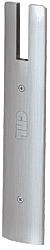 CRL Brushed Stainless End Cap for 1/2" Glass 10" Square Wedge-Lock Door Rail